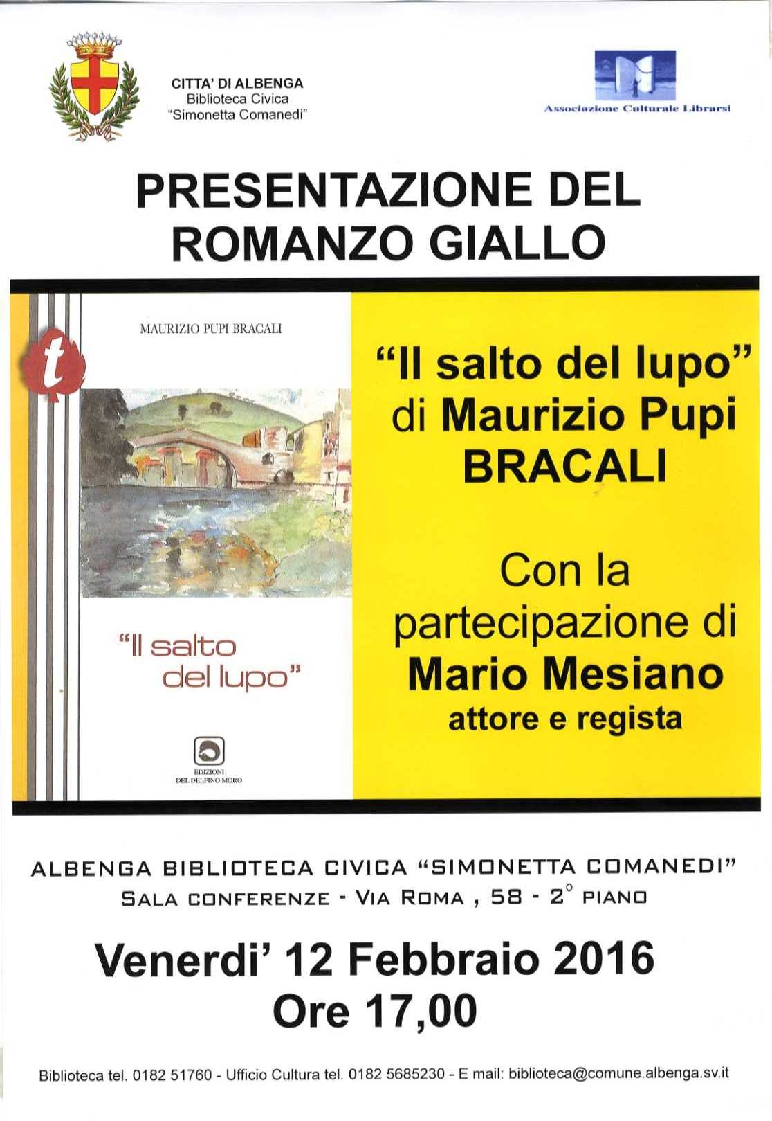 Biblioteca Civica: presentazione libro di Maurizio Pupi Bracali foto 